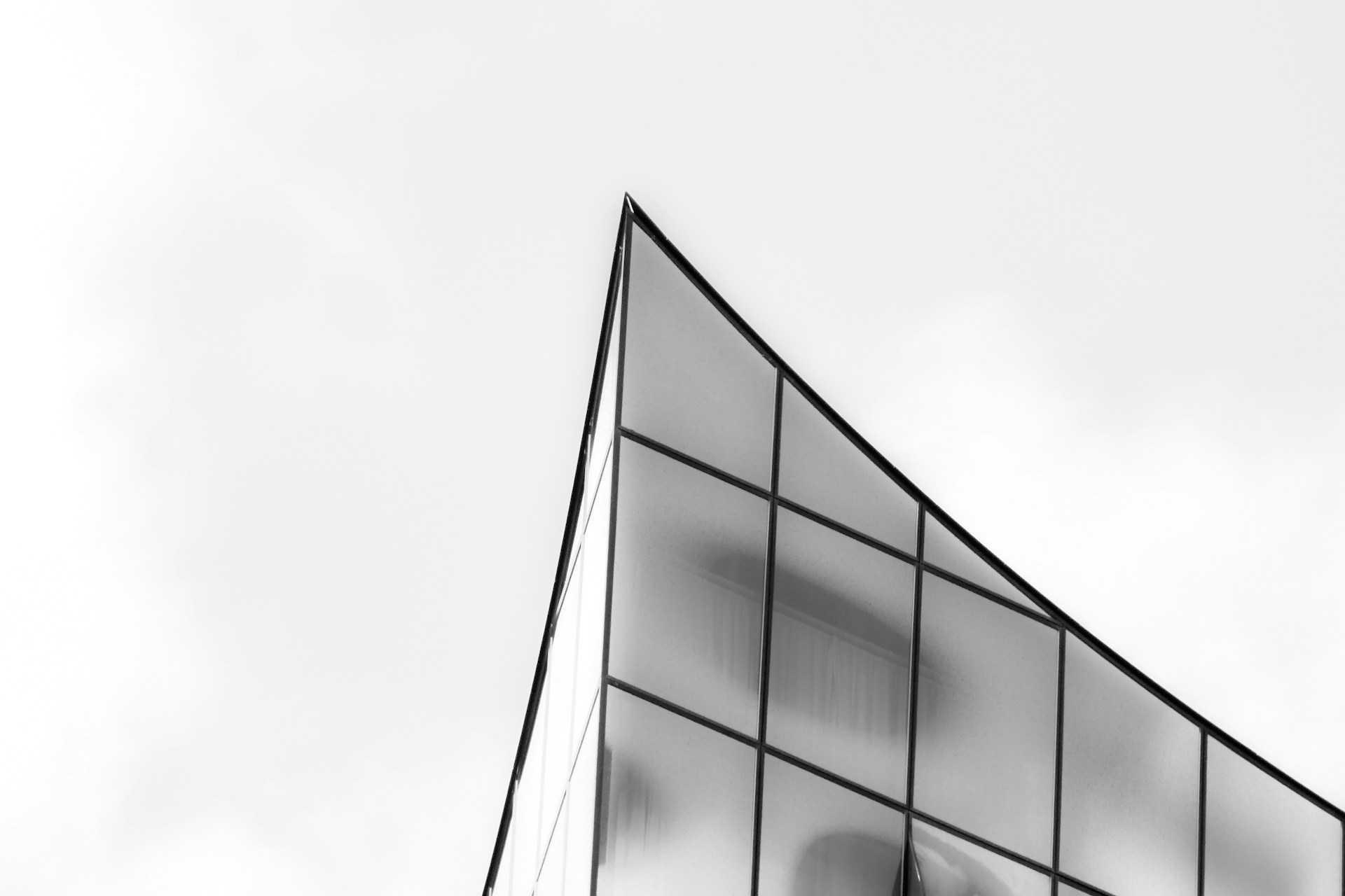 Modern glass concert hall facade